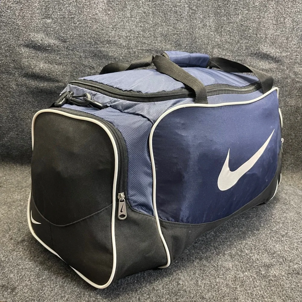 Nike BA2484-492 Navy/Black Brasilia 4 Medium Duffel Workout Travel Gym Bag